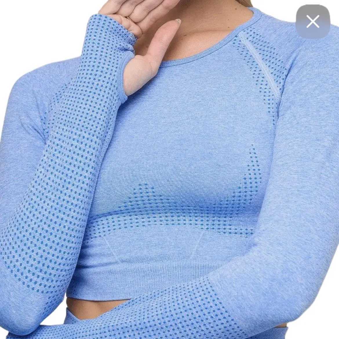 Little dots yoga wear long sleeve seamless nylon sports fitness wearXJ250109