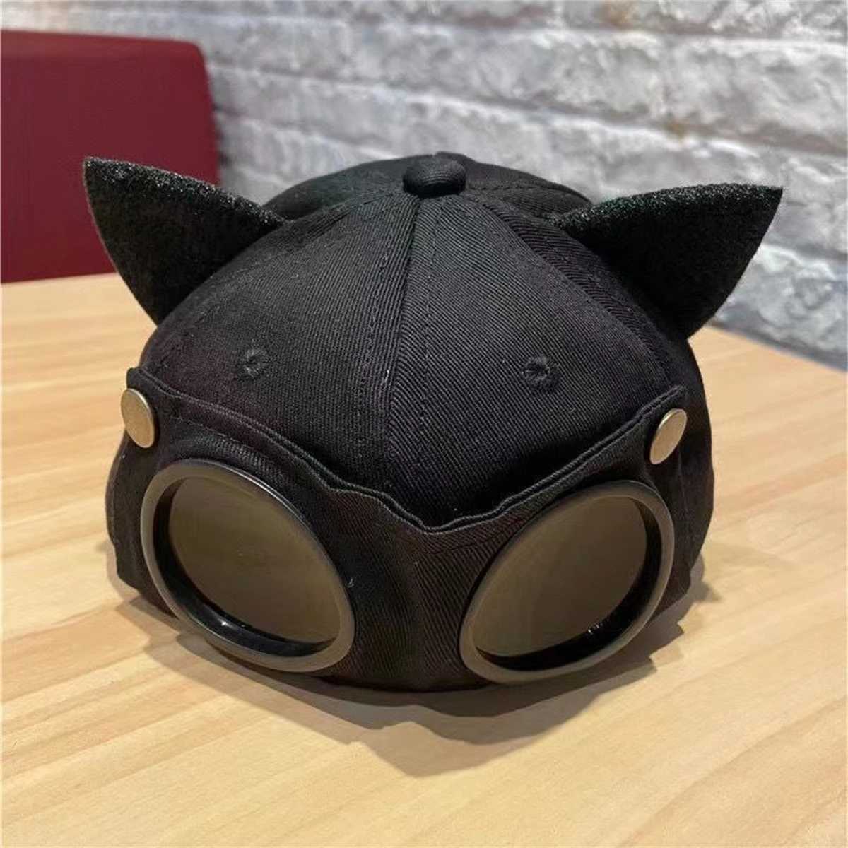 New Cats ears (Steamed cat-ear shaped bread) pilots baseball caps fashionable sun protection retro hats both positive and negative X250109