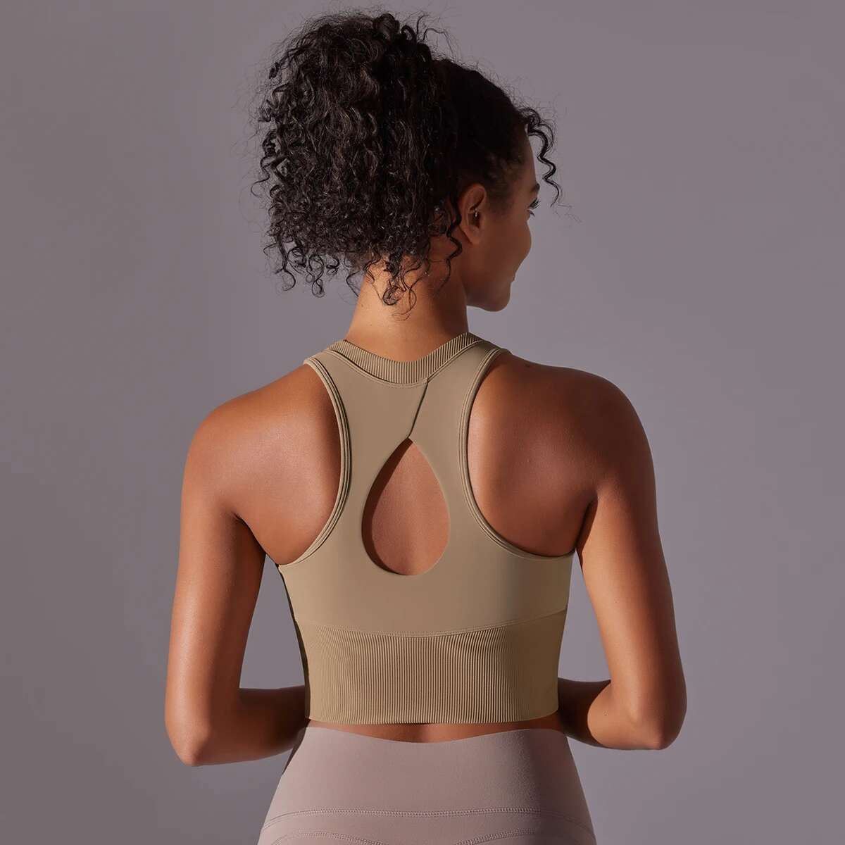 Tops For Women Knit Solid Color Shaping Fiess Sports Running Sleeveless Tank Top Back Cutout Yoga Clothing