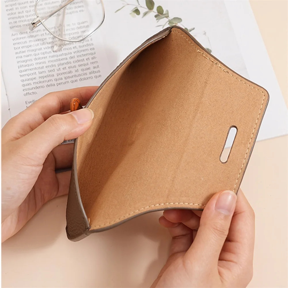 KLASSNUM y Leather Reading Glasses Bags Woman MEn Portable Protective Travel Sunglasses Case Fashion Eyewear Protector 250109
