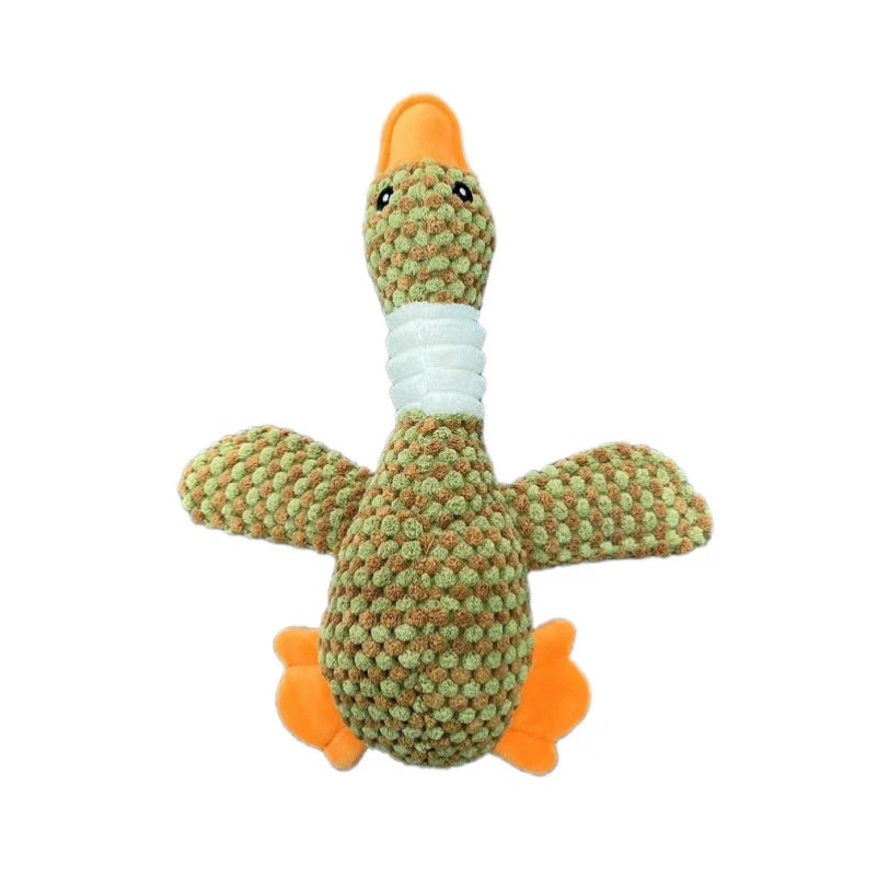 Squeaky Plush Dog Toy Pet Chew Toys for Small Medium Large Dogs Goose Shape Teeth Cleaning Dog Puppy Sounding Toy Pet Supplies