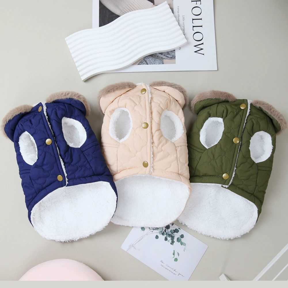 Winter Pet Coat Dog Jacket Big Fur Collar Soft Pet Vest with D-Ring for Small Dogs Puppy Warm Fleece Pet Vest Chihuahua CoatsXJ250109
