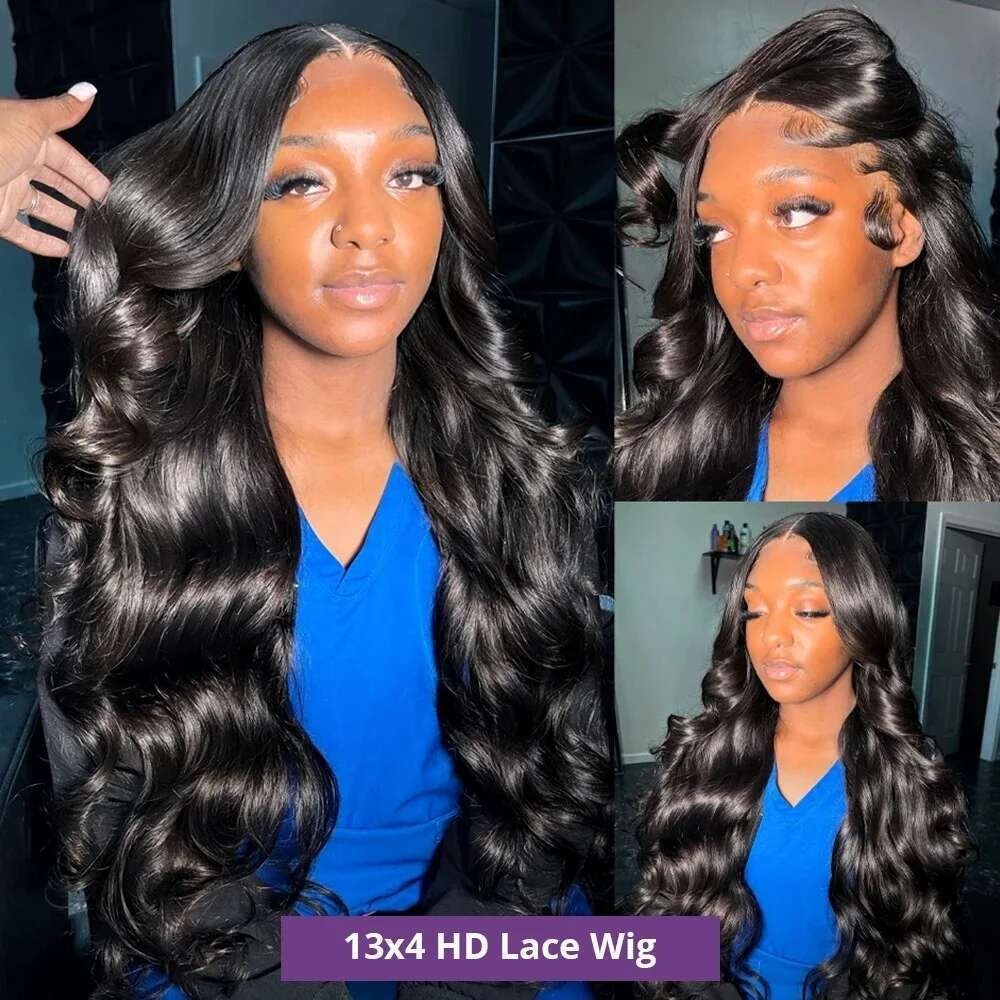 40 Inch Body Wave 13x4 13x6 360 Hd Transparen Frontal Human Brazilian Pre Plucked Lace Front Hair Wigs For Women