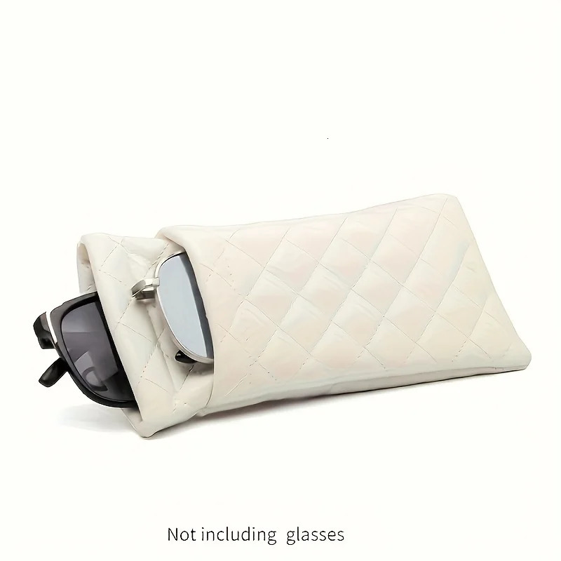 Portable Squeeze Sunglasses Case Pu Leather Soft Easy To Use Eyeglasses Pouch 250109