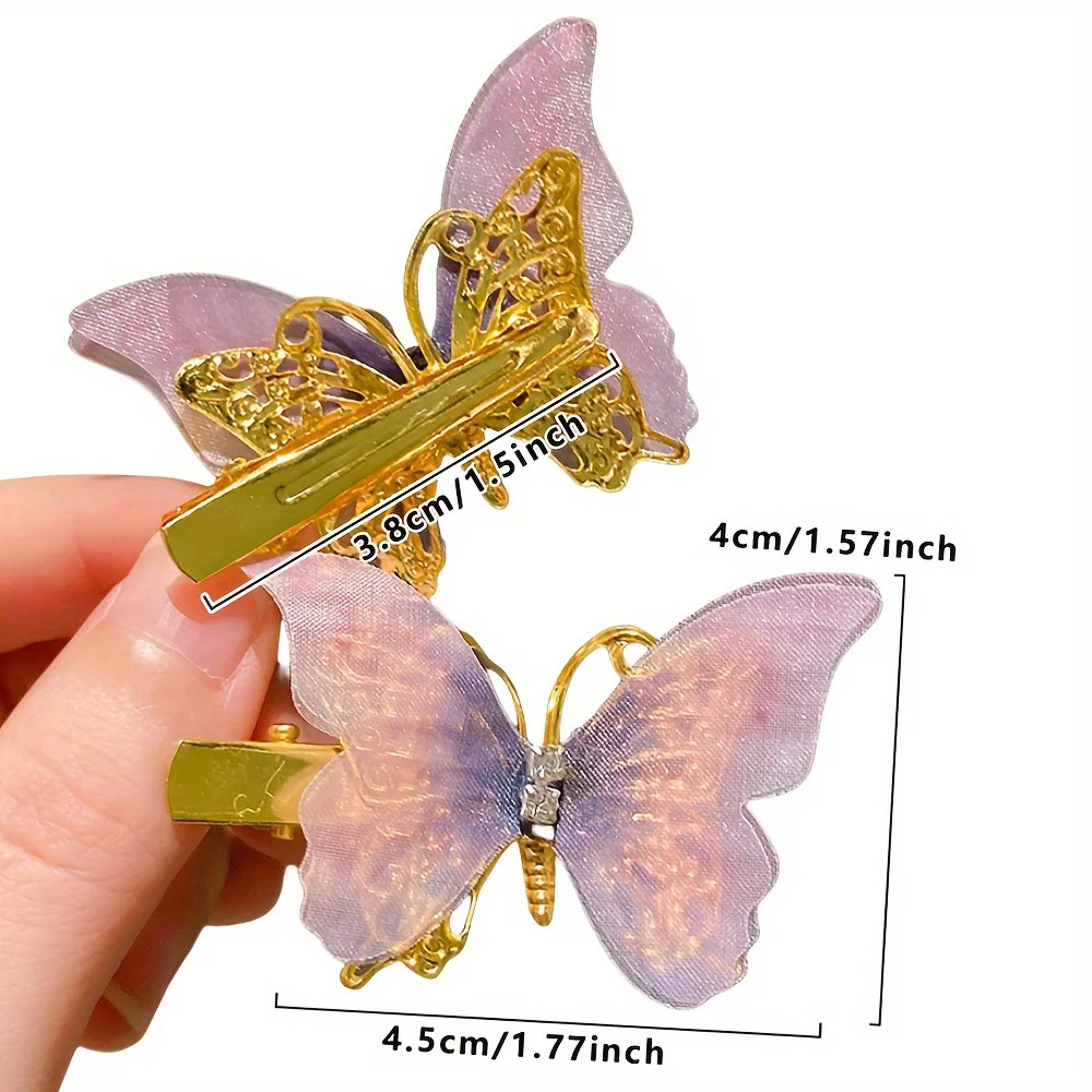 6122436 pieces of sweet girl butterfly hairpins that do not hurt hair super nice and cute 241228