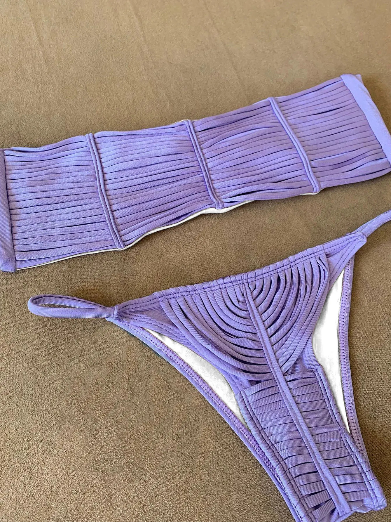 Sexy Tube Top Micro Bikini Women Swimsuits Trend High Cut Swimwear Lady Brazilian Biquini Beachwear Bathing Suit 250108