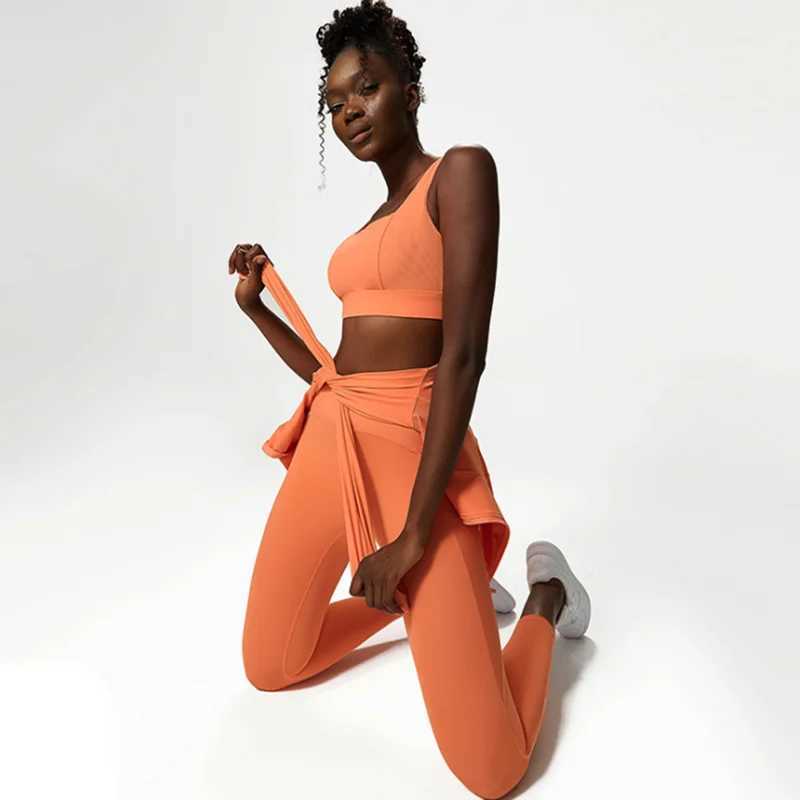 2 Pieces Fitness Yoga Set Women Solid Color Stretchy Sports Suit Gym Bras High Waist Leggings Female Breathable Workout ClothesXJ250109