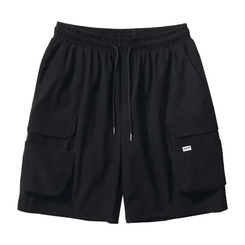 Summer mens shorts black casual Harajuku Techwear mens cargo shorts fashionable hip-hop Y2k sports shorts suit 250109