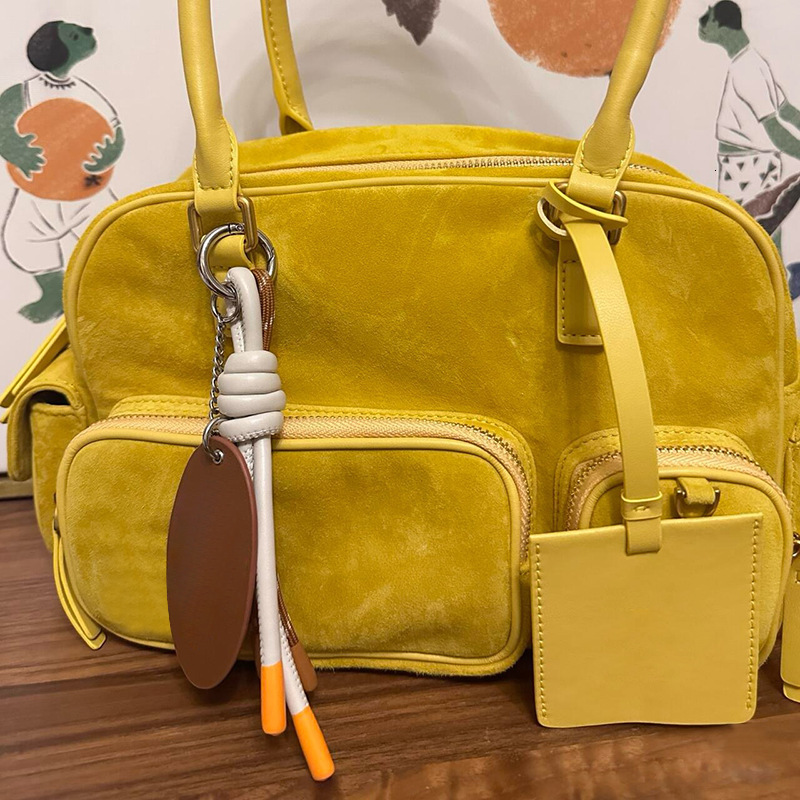 New Girl Style Frosted Suede Multi Pocket Shoulder Armpit Bag