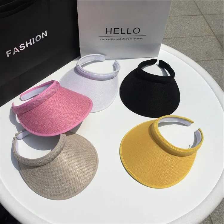 New Summer Literature Leisure Sun Sunshade Hat Grass Hat Advertisement Beach Top Hat Girls Baseball Hat Summer Hat Outdoor X250109
