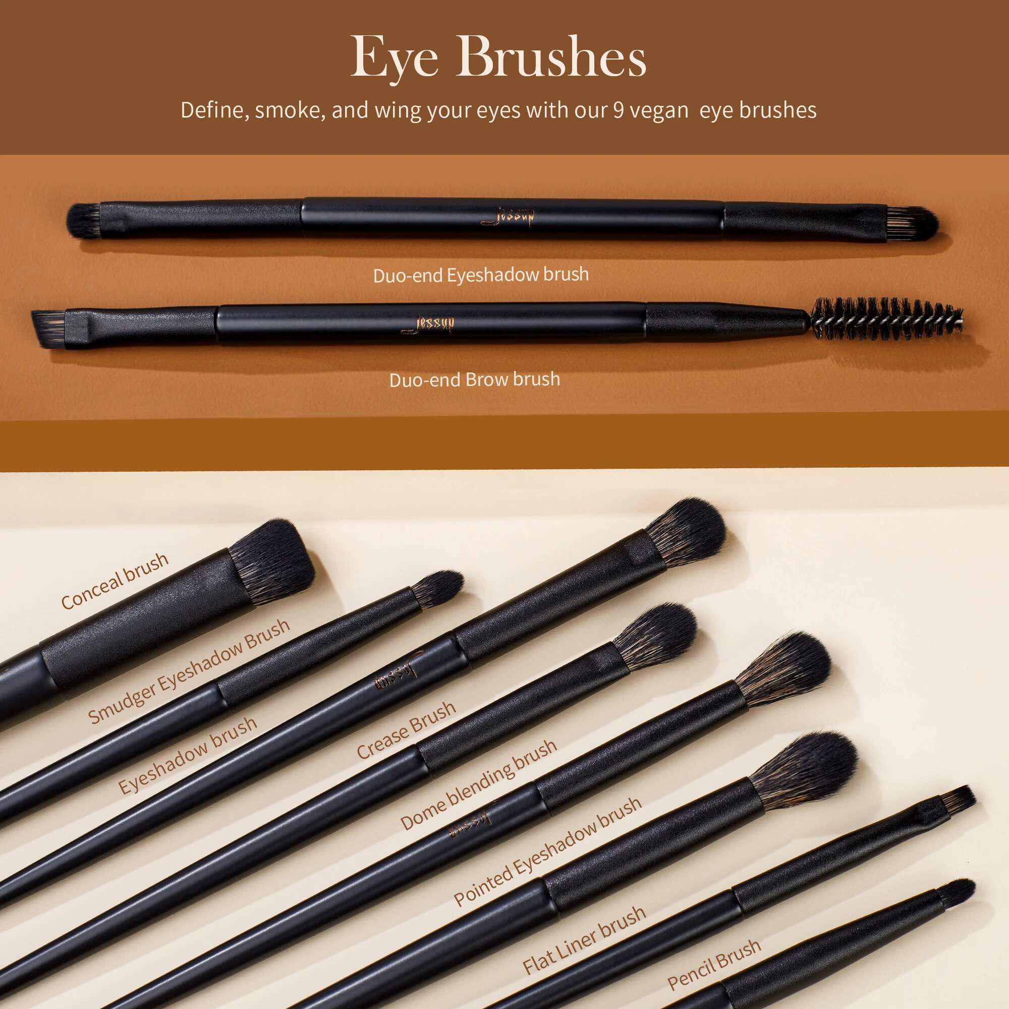 Jessup Makeup Brushes Set,10-14pcs Make Up Brush Contour Foundation Powder Eyeshadow Highlight Blending Concealer er T336