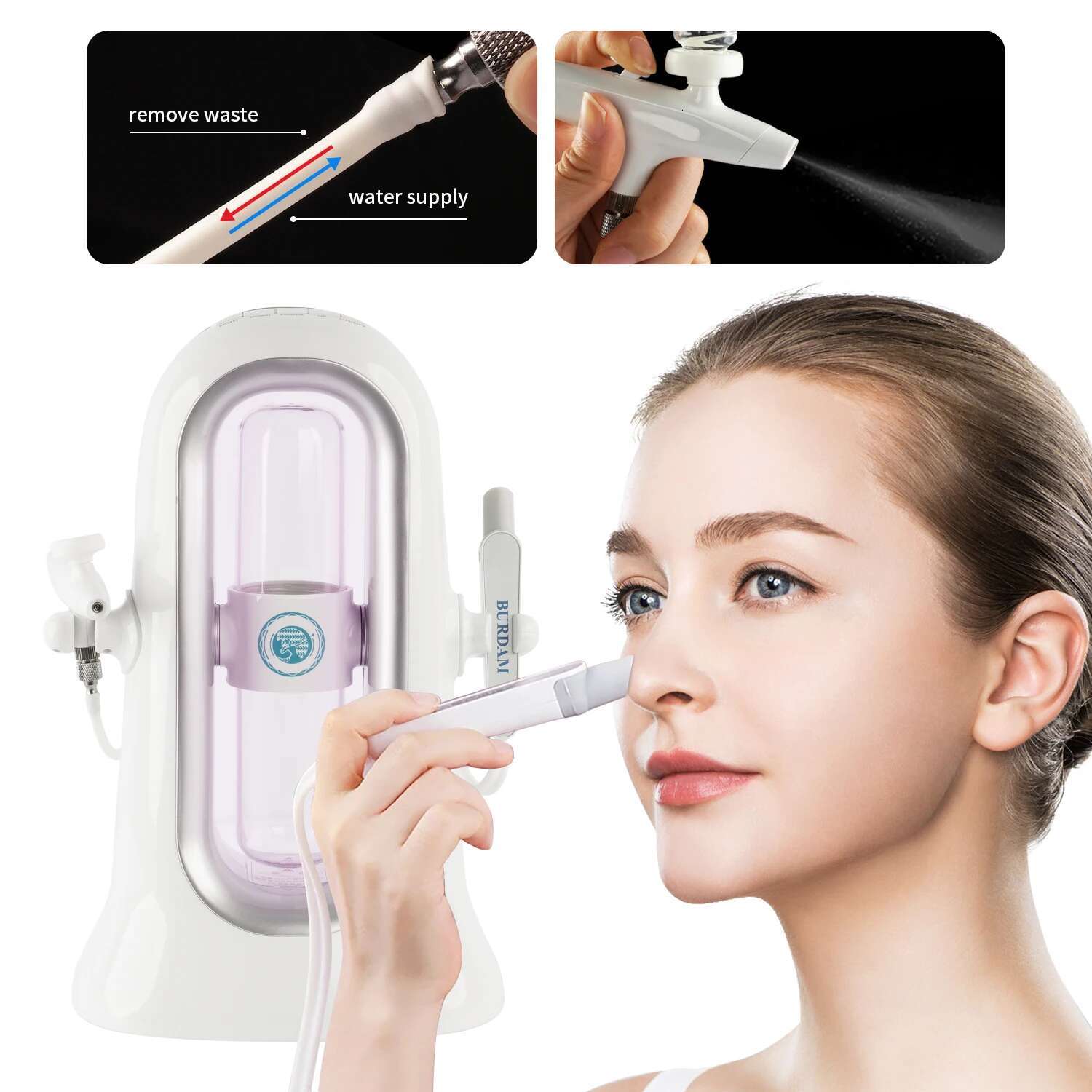 Home Use Hydra Suction Blackhead Cleansing Moisturizing Oxygen Injection Instrument Aqua Peeg SPA Dermabrasion Beauty hine