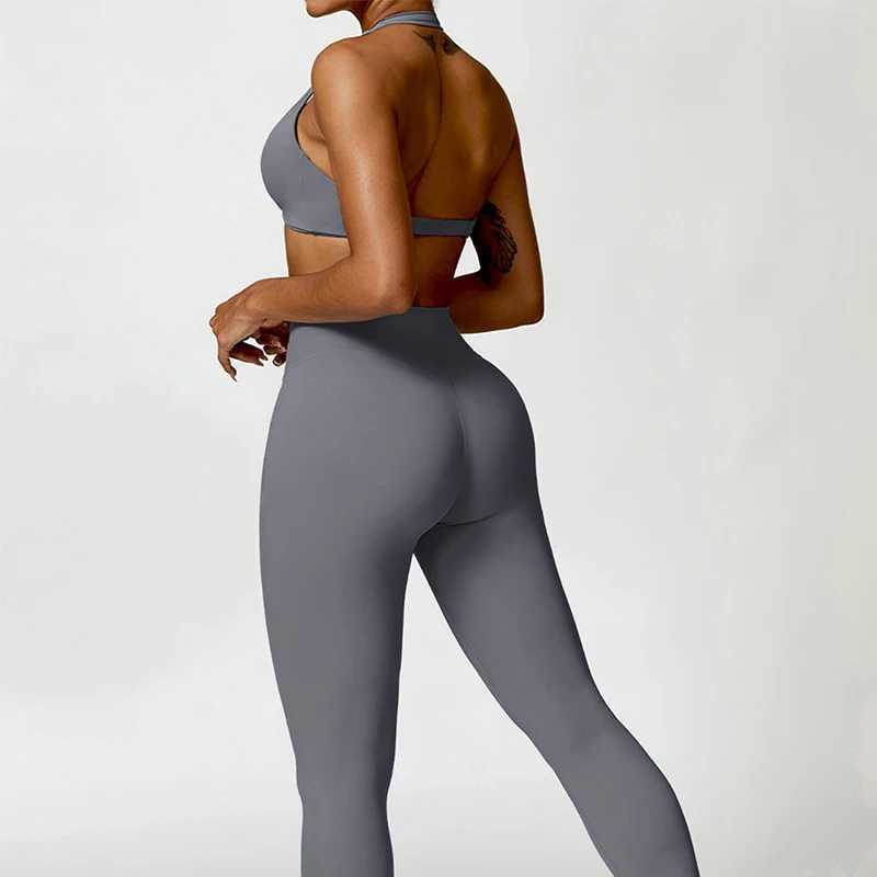 2Pcs Gym Yoga Set Workout Clothes for Women Sportswear Push Up Sports Bra High Waist Leggings Sexy Fitness SuitsXJ250109