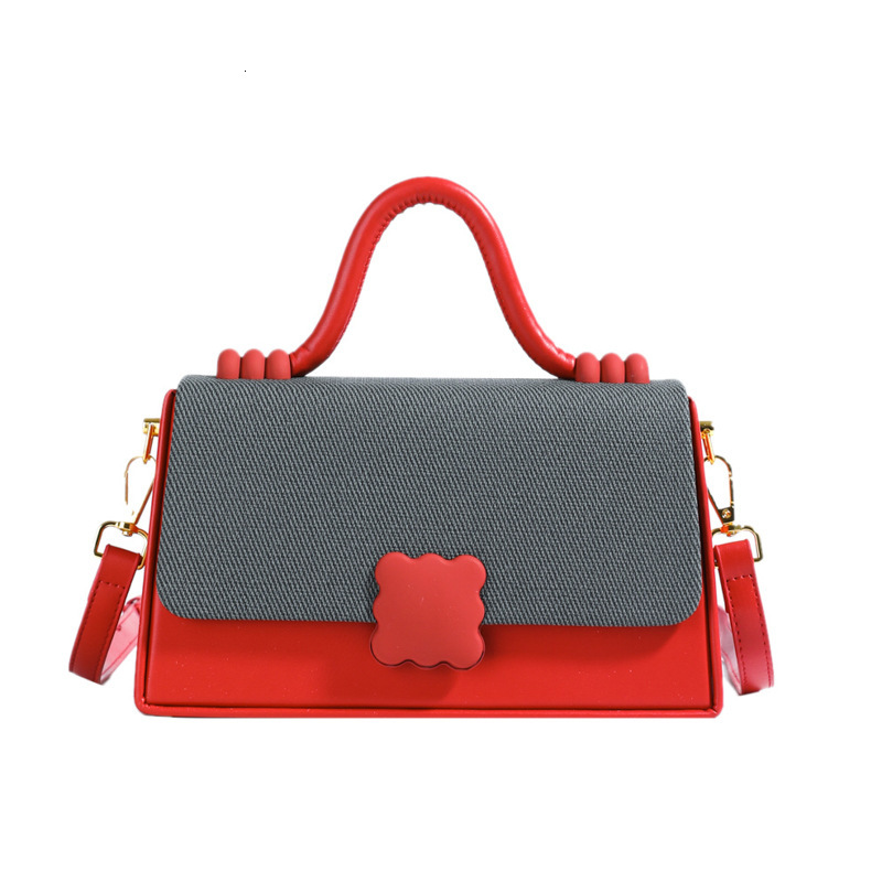 Bag Handheld Versatile Box 2025 New Color Contrasting Beautiful Small Square Style Cross Single Shoulder Women's Bag Trendy