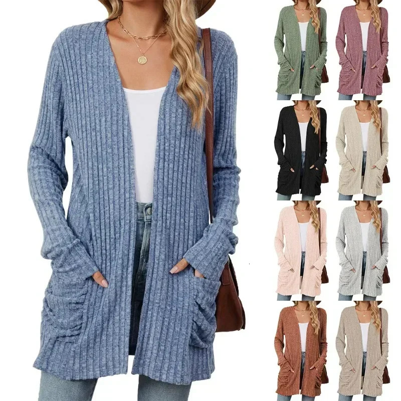 Harajuku Women Basic Jacket Cardigans Autumn Casual Thin Coat Ropa Mujer Fashion Streetwear Cardigan Woman Clothing Outerwear 250106