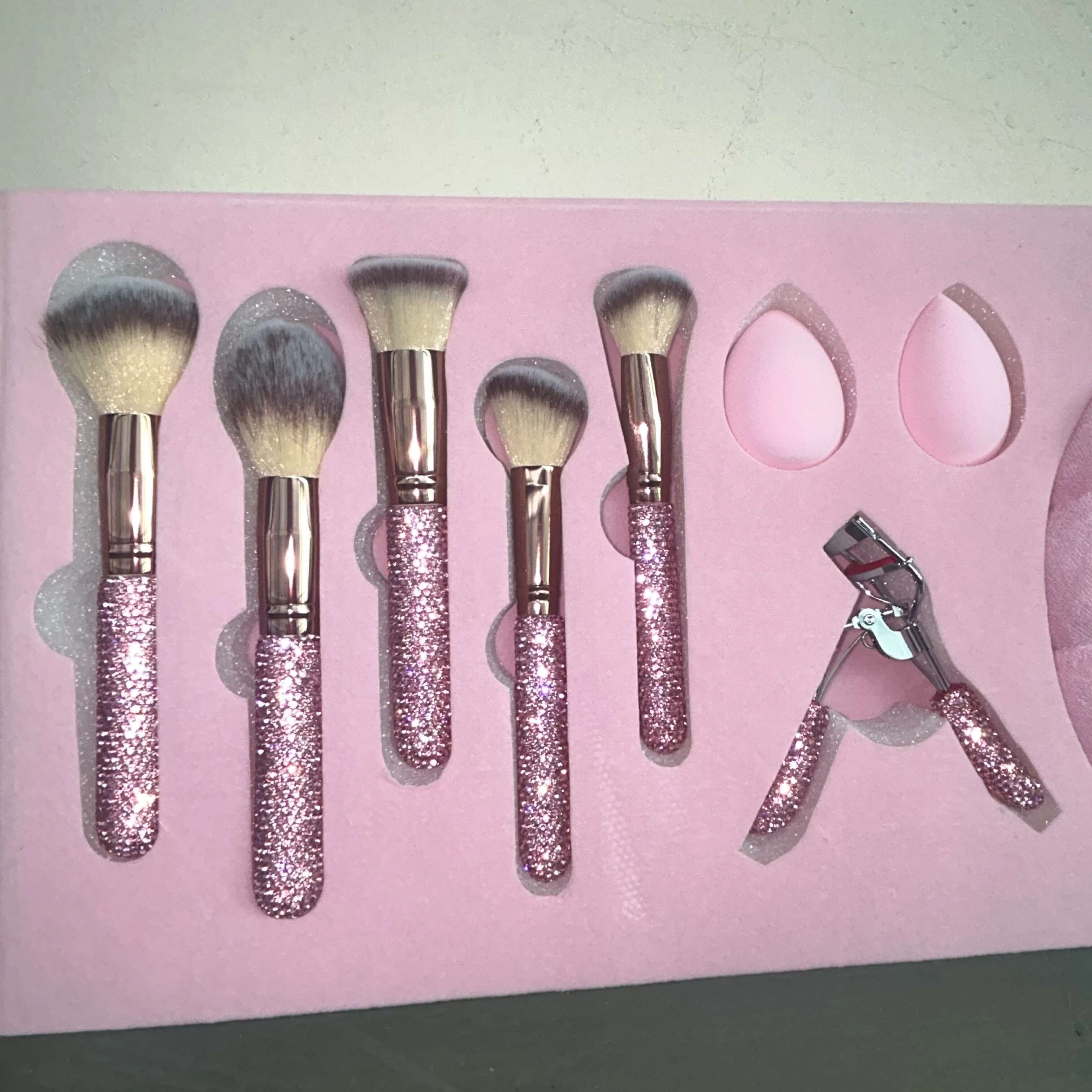 Professional 23pcs Crystal Dia Brush Rhie MakeupBrush Set Gifts for Woman Unique Bg Glam Makeup Brushes