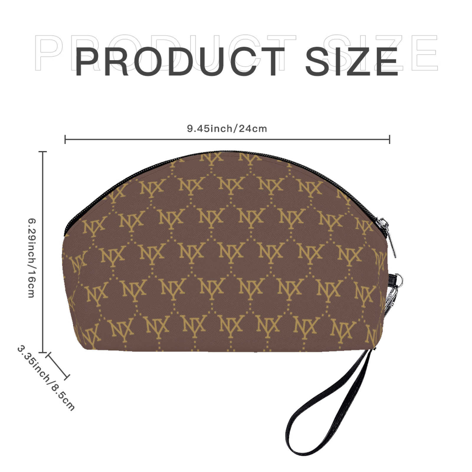 NXY Curved Makeup Bag Fashion Retro Cosmetic Bag Washing Bag Large Capacity Women Travel Cosmetic Pouch Make Up Storage Bags