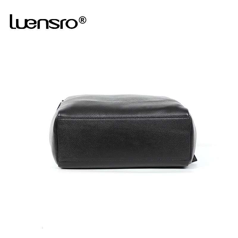 2024 New Natural Cowskin 100% Genuine Men's Fashion Large Capacity Shoolbag For Boy Leather Laptop Backpack Bag