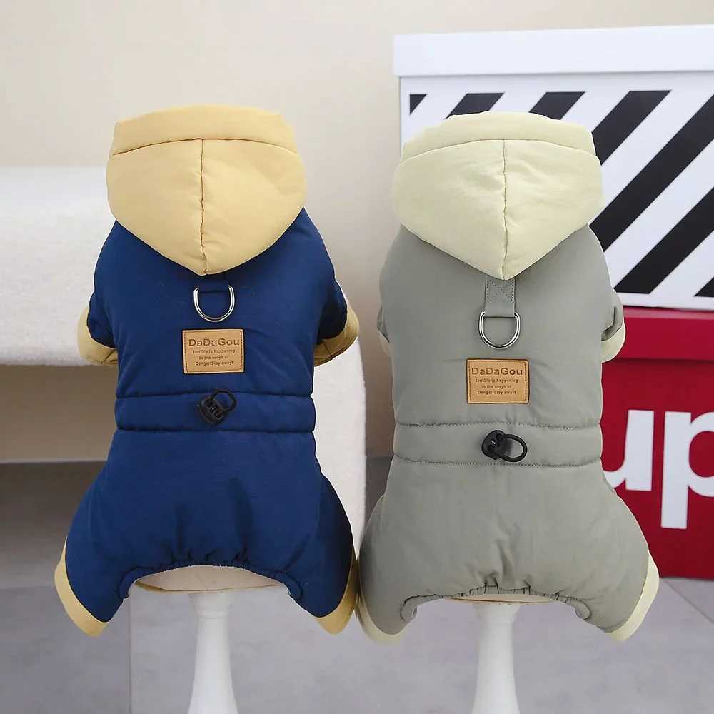 Dog Winter Thicken Coat Warm Down Coat with D Ring Pet Jumpsuit Puppy Cotton Jacket for Small Medium Dogs Cats Chihuahua CostumeXJ250109