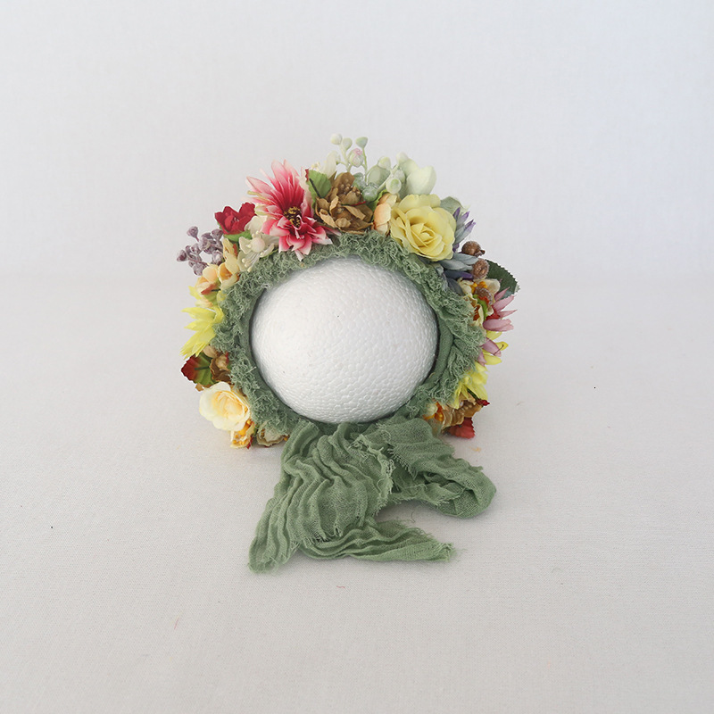 PW Baowo Childrens Pography Prop Flower Hat born Hundred Days Studio Pography Prop Hat Set 250110