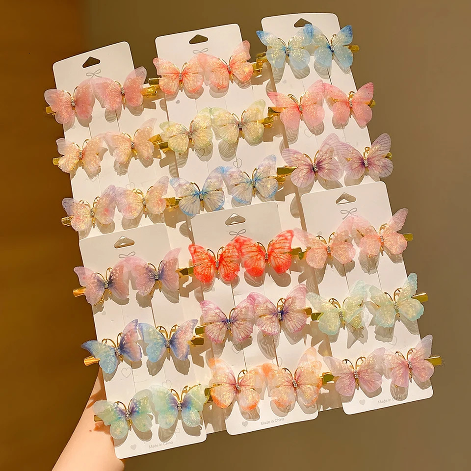 6122436 pieces of sweet girl butterfly hairpins that do not hurt hair super nice and cute 241228