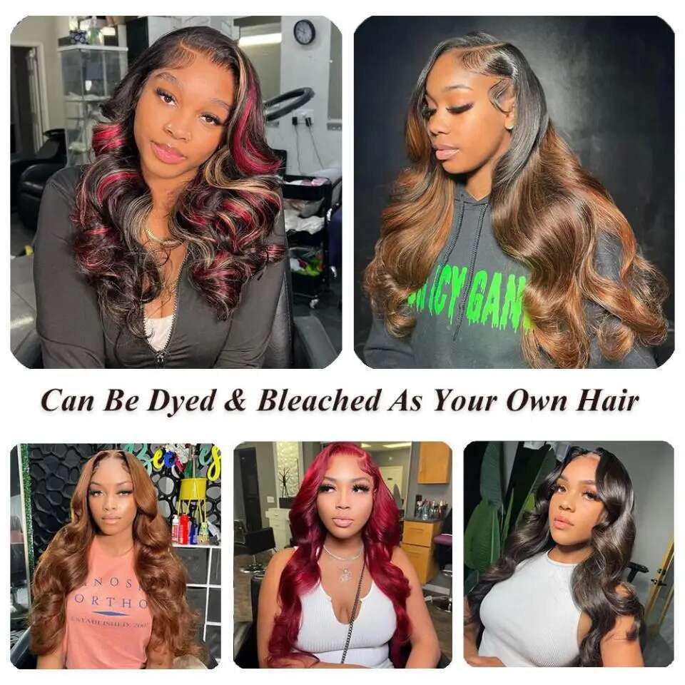 Vrvogue Body Wave 13X4/13X6 Front Pre Plucked 5X5 HD Closure Wigs 360 Human Hair Lace Frontal Wig