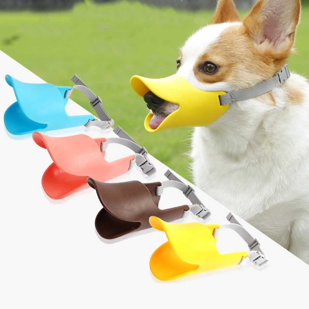Duck Mouth Shape Dog Muzzle Silicone Duck Muzzle Mask for Pet Dogs Anti Bite Proof Muzzle Pet AccessoriesXJ250109