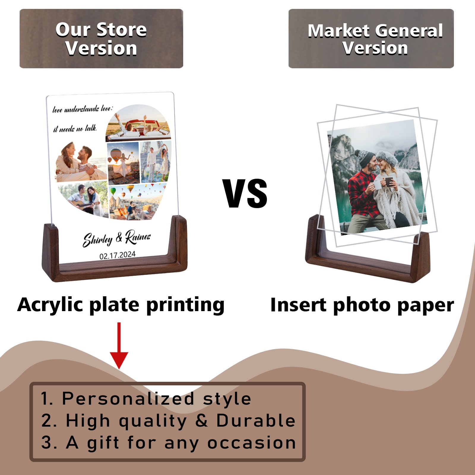 Custom Heart Photo Collage Frames for Couple Wedding Anniversary Gifts Personalized Love Picture Frame New Home Bedroom Decor H260306