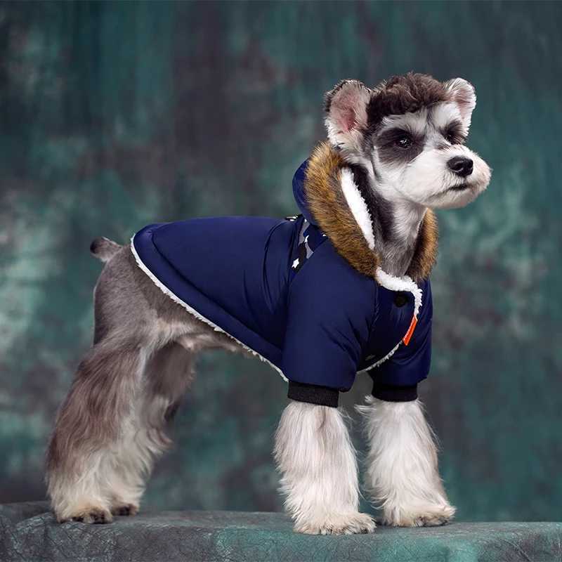 Super Warm Winter Dog Clothes For Small Dogs Waterproof Fabric Autumn Thick Pet Hoodies Chihuahua Puppy Costume Fur Coat For PugXJ250109