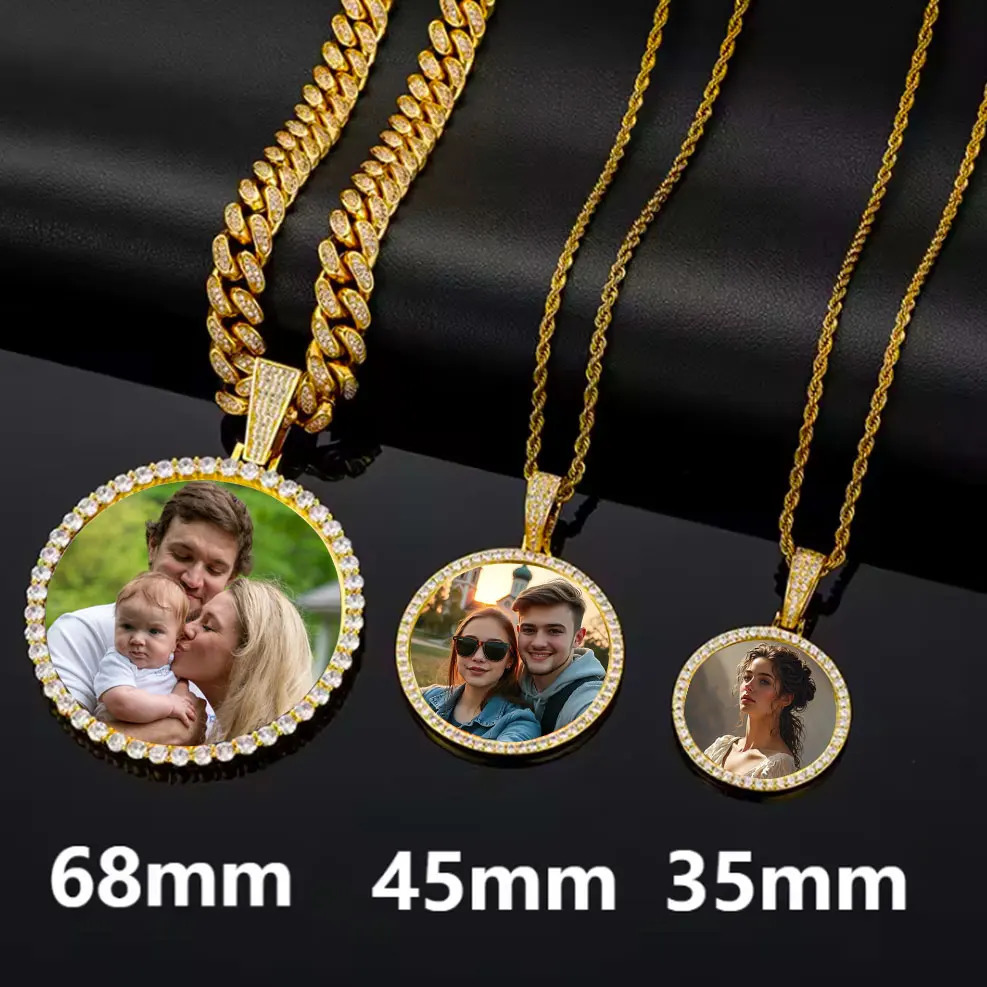 Custom Po Necklace Men Women Personalized Jewelry Customized Any Picture Pendant Mothers or Lover Gift 250109