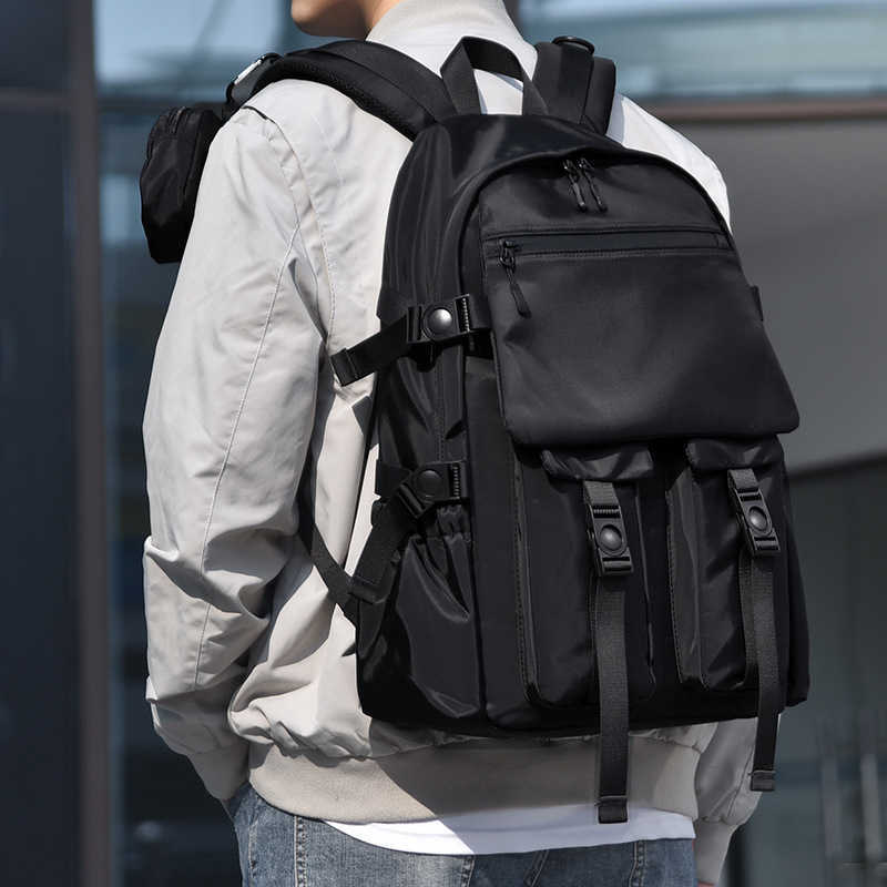 Large capacity backpack, student backpack, middle school student, high school student, college student, trendy brand, fashionable travel bag 250110