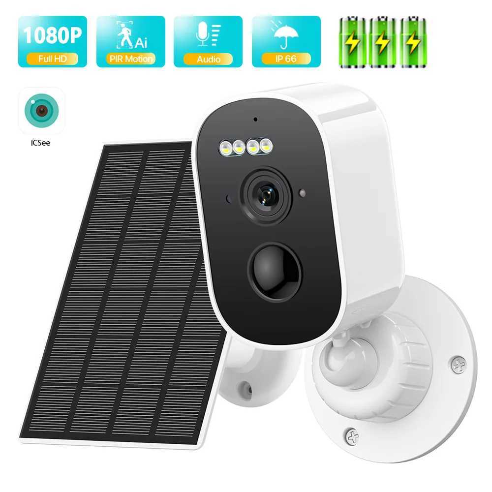 WiFi IP camera powered by solar panels wireless outdoor security 1080P high-definition CCTV video surveillance PIR human detection iCsee X250110