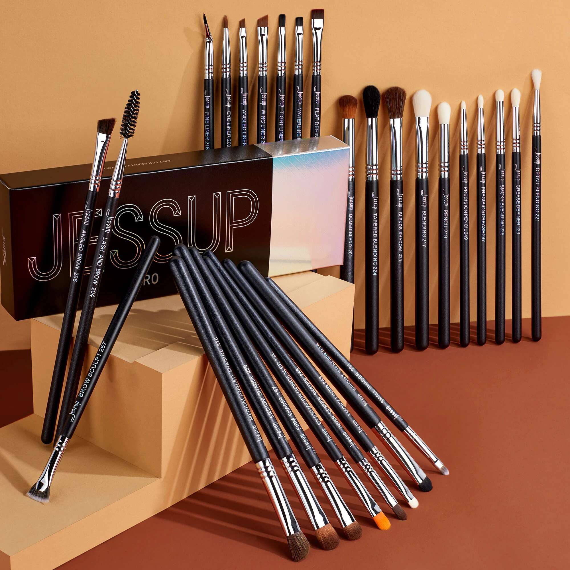 Jessup Brushes Set,Professional Makeup Brush,Synthetic Eye Blending Eyeshadow Brush Eyebrow Crease Shader T341