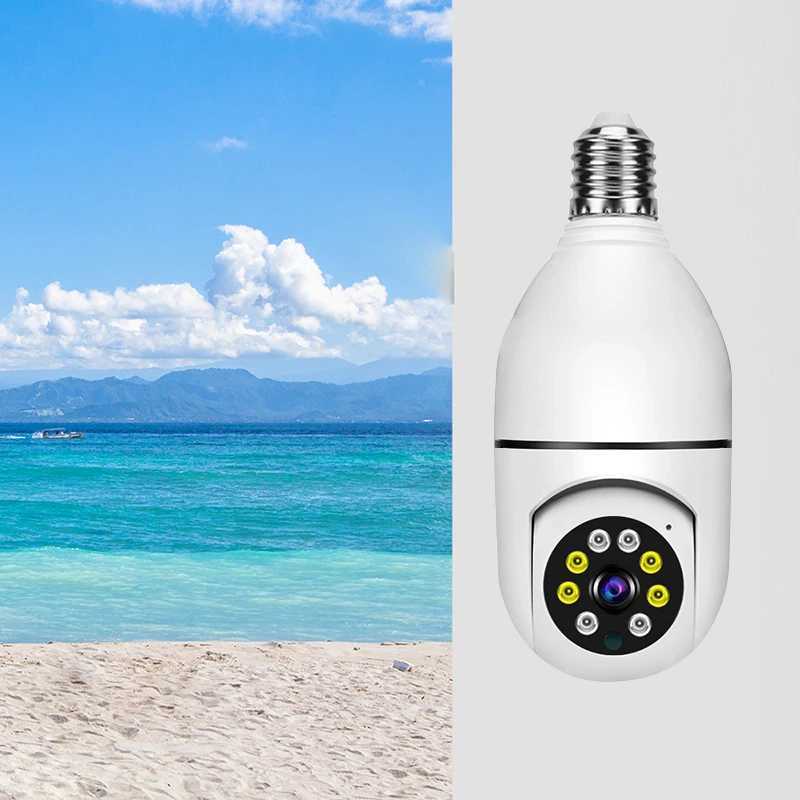 2.4G Wifi E27 bulb monitoring camera indoor 1080P AI human detection camera night vision wireless camera smart home application IP camera X250110