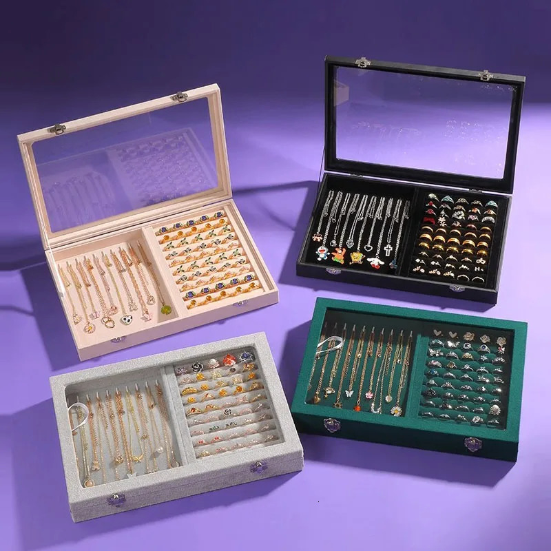 Jewelry boxes ring box necklace box and multi-function anti-oxidation jewelry box jewelry box stall display box 250106