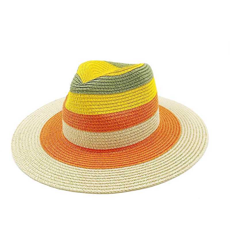 Big round neck W-shaped beach hat warm new flat top beach hat basic sun hat for summer beach travel X250109
