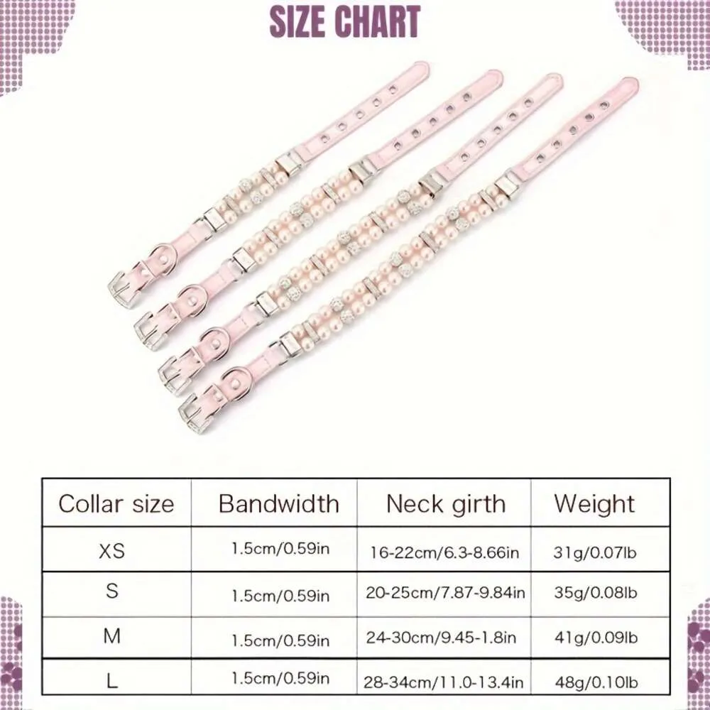 Luxurious Pink Bling Jewelry Collar And Leash Set Dogs Elegant Charming Accessory For Cats & Pets