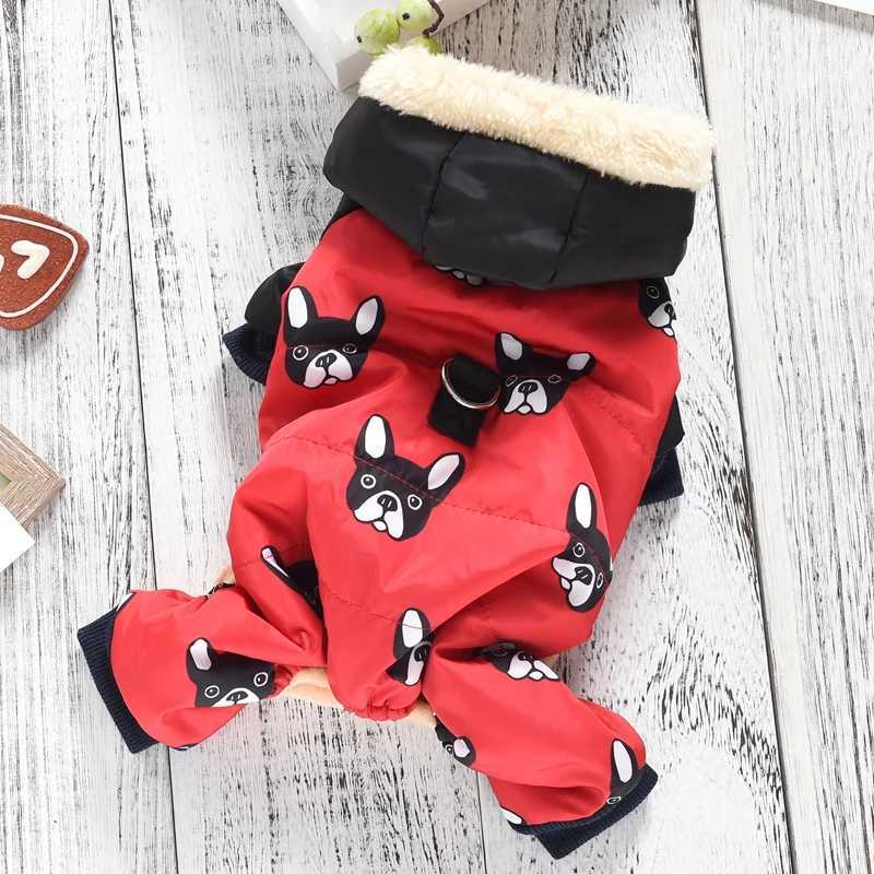 New French Bulldog Costumes For Dog Winter Warm Snow Down Jacket Coat For Puppies Small Medium Animal Pugs Pet Cat Clothes GoodsXJ250109