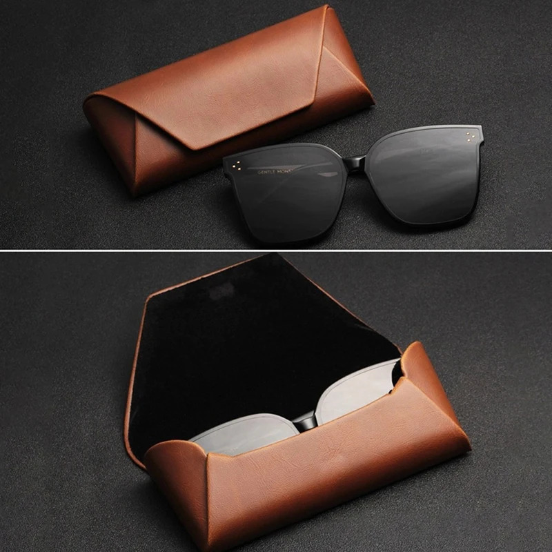 y Myopia Leather Glasses Case Sunglasses for Women Eyeglasses Sun Pouch Solid Eyewear Accessories 250109