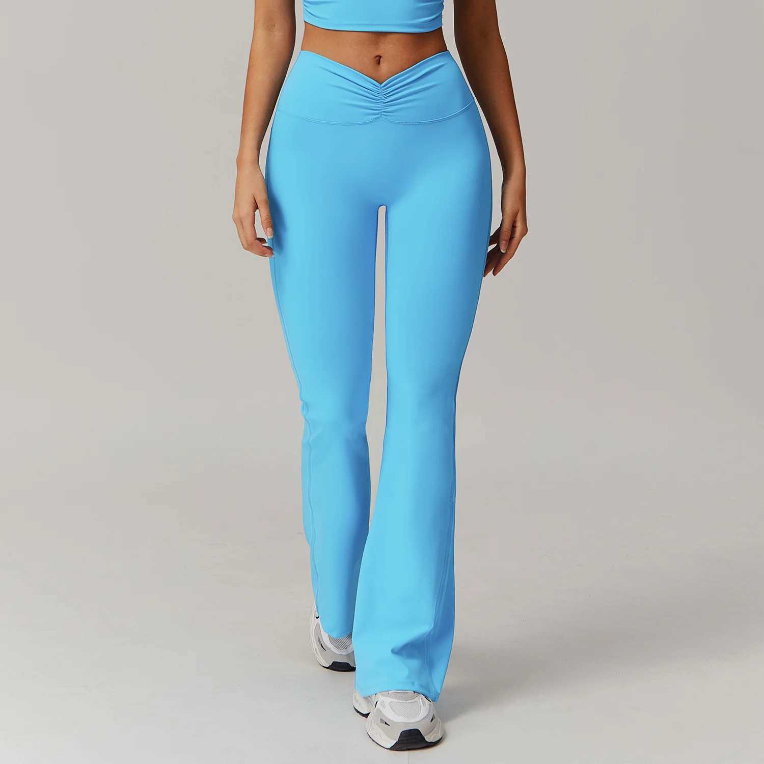 Womens Yoga Pants Gym Running Exercise Pants Leggings High Stretchy Butt Lifting Breathable Sports Pants bell-bottoms Leggings2XJ250109