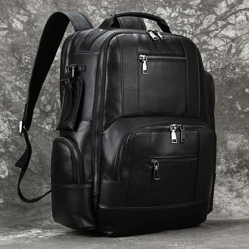 Cow Backpacks Men Laptop Rucksack Shoulder Mochilas Cowhide Genuine Leather Male School For Man Travel Bag