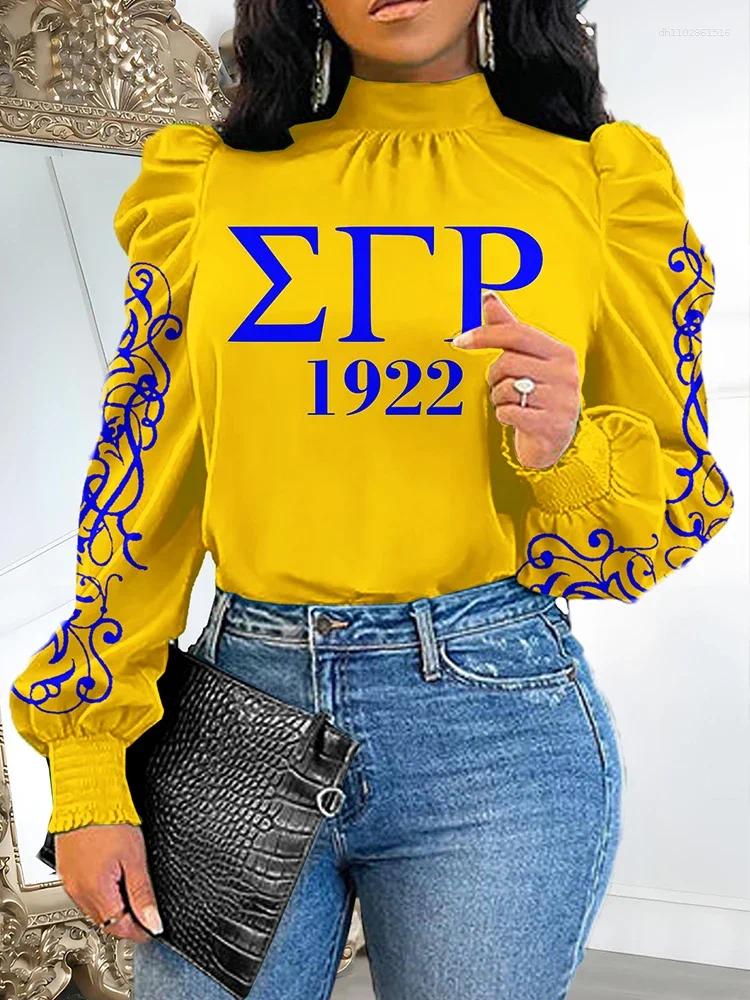 Women's Blouses Classic Sigma Gamma Rho Sorority Sleeve Blouse