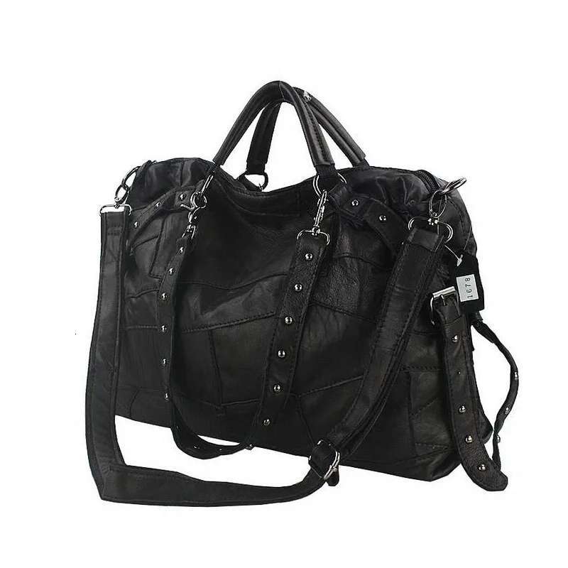 LOMANTINA Large Capacity Girl Shoulder Colorful Rivet Female Cross-Body Bags For Women Casual Tote Ladies Patchwork Purses