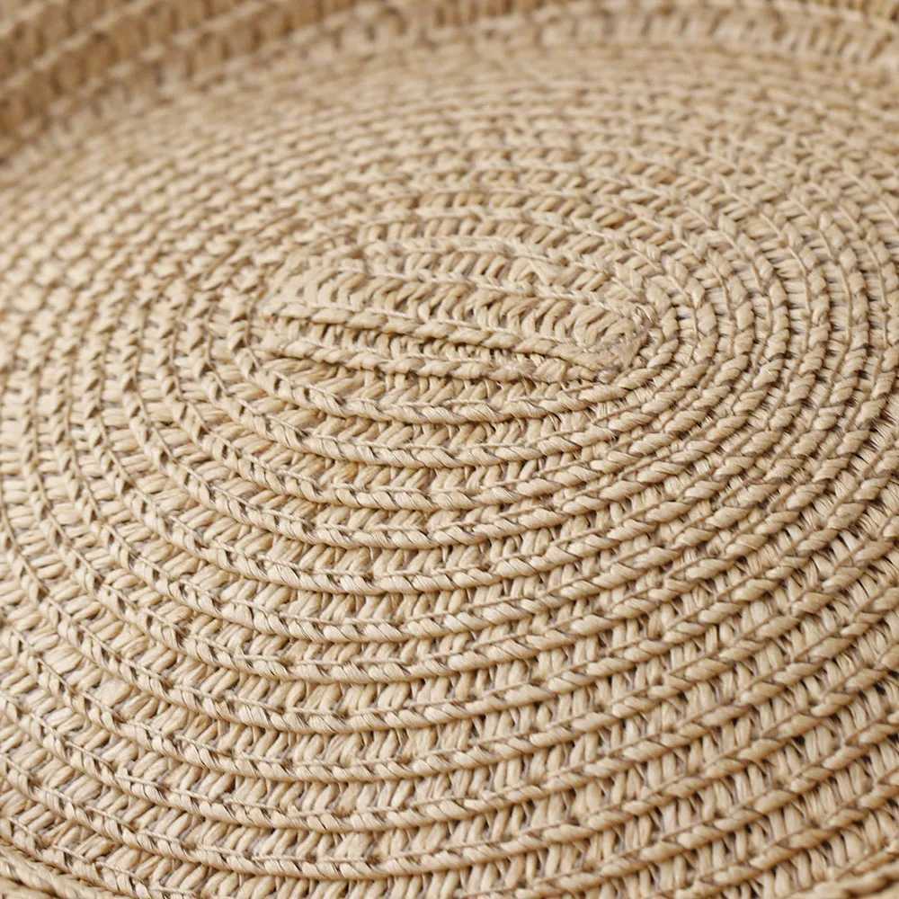 Versatile Retro Hat Panama Plain Sun Hat Bucket Hat UV Protective Sun Hat Beach Mini Bow Vacation Handmade Straw Hat X250109