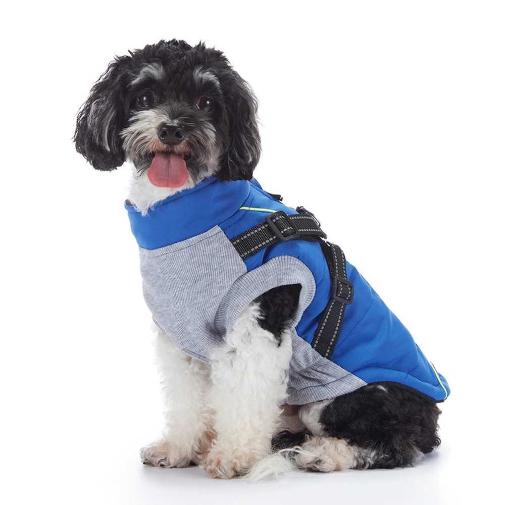 Pet Dog Waterproof Warm Jacket With Harness Reflective Dog Clothes For Small Large Dogs Coat Chihuahua French Bulldog OutfitsXJ250109