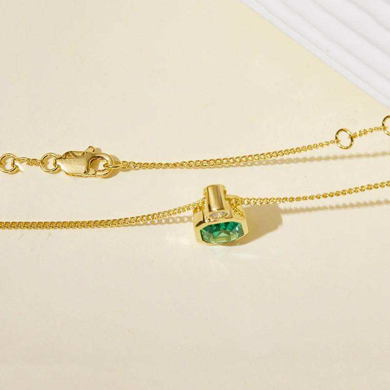 Luomansi Vintage 68MM Emerald Necklace S925 Sterling Silver Jewelry Wedding Anniversary Party Birthday Gift 250109