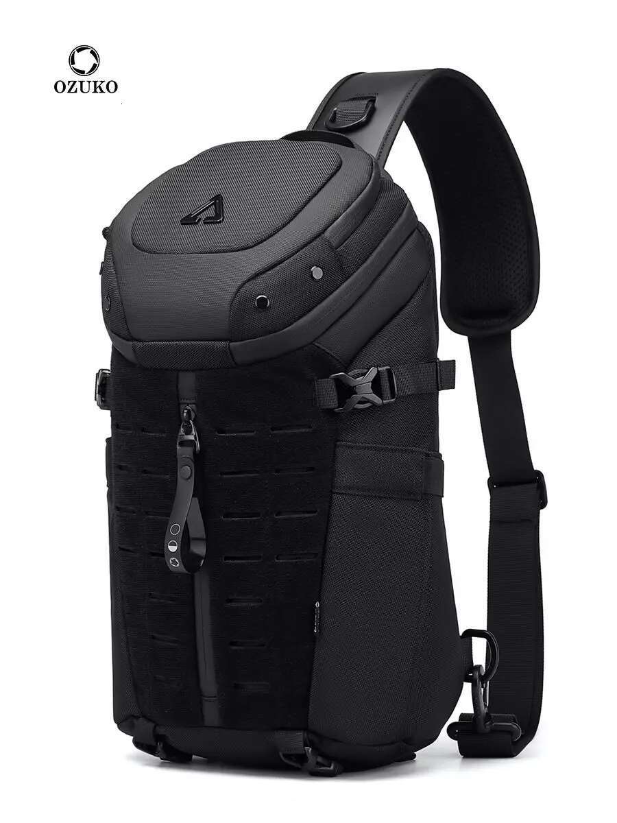 Ozuko For Men Waterproof USB Man Crossbody Anti-Theft Short Travel Messenger Sg Fashion Designer Chest Bag