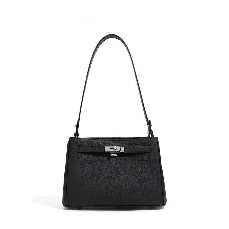 2025 Fashionable Commuting Single Shoulder Underarm Crossbody Bag For Women, Made Of Head Layer Cowhide Leather With Lock Buckle
