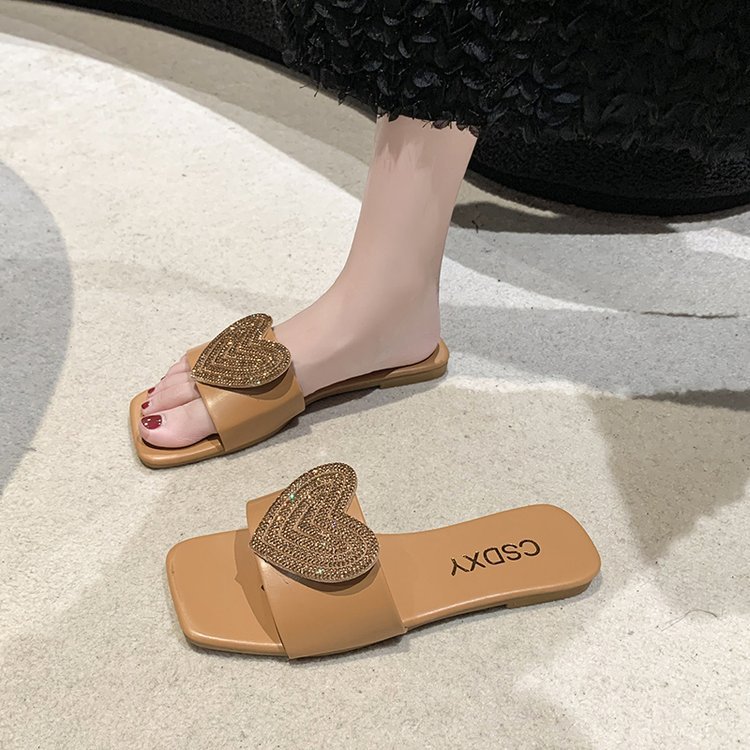 Women NEW Slippers Flat Bottom New Trendy Plus Size Dia Design Sense Fashion Triple Black Beige Gold Free shipping