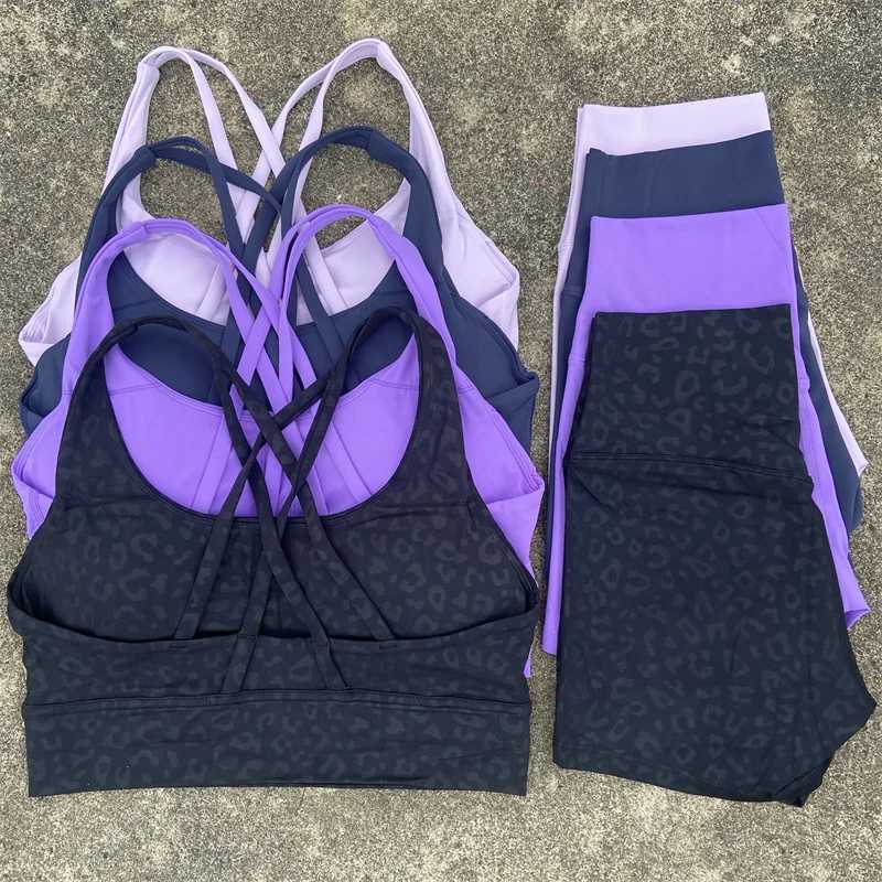 Yoga Shorts Set Gym Sports Set Women Workout Clothes 2 Piece Fitness Suit Cross Straps Bra High Waist Shorts Running TracksuitXJ250109